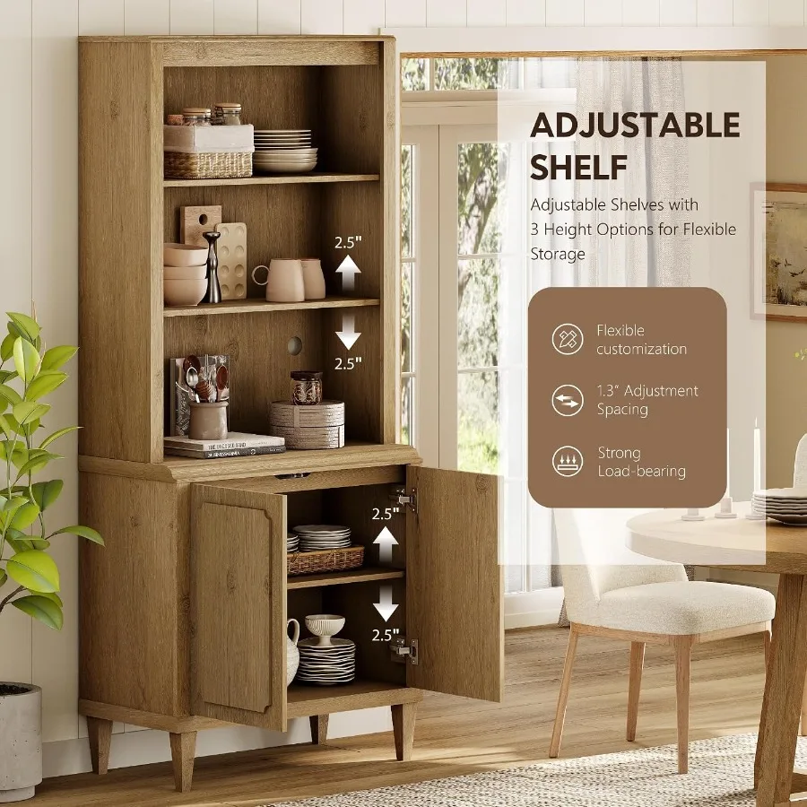 72.8 Tall Bookshelf with Doors - Storage 评论和价格